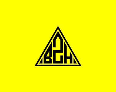 BZH logo tasarım vektör şablonu. BZH