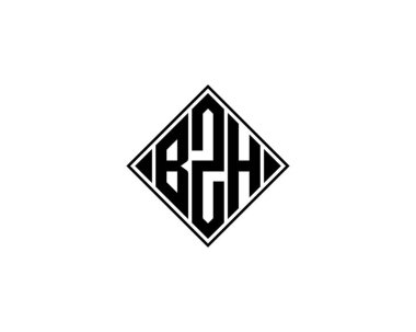 BZH logo tasarım vektör şablonu. BZH