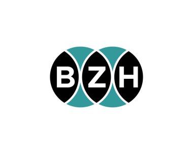 BZH logo tasarım vektör şablonu. BZH