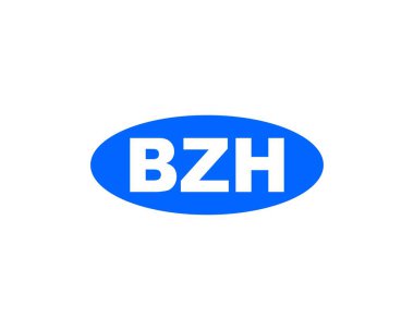 BZH logo tasarım vektör şablonu. BZH
