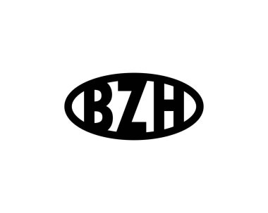 BZH logo tasarım vektör şablonu. BZH