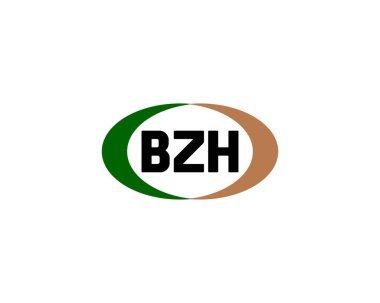 BZH logo tasarım vektör şablonu. BZH