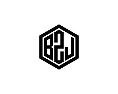 BZJ logo tasarım vektör şablonu. BZJ