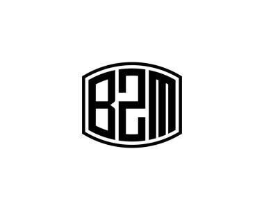 BZM logo tasarım vektör şablonu. BZM