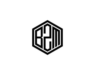 BZM logo tasarım vektör şablonu. BZM