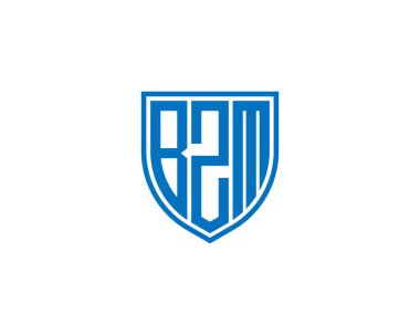 BZM logo tasarım vektör şablonu. BZM