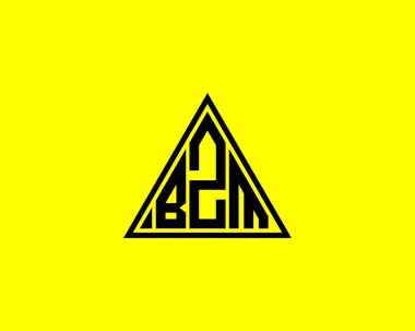 BZM logo tasarım vektör şablonu. BZM
