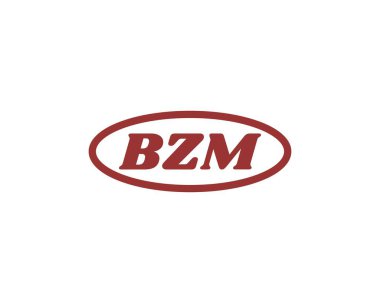 BZM logo tasarım vektör şablonu. BZM