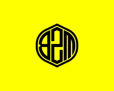 BZM logo tasarım vektör şablonu. BZM