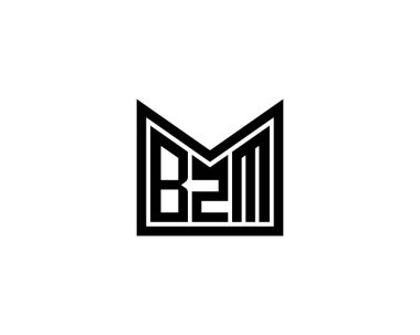 BZM logo tasarım vektör şablonu. BZM
