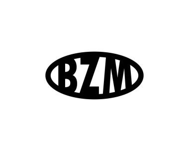 BZM logo tasarım vektör şablonu. BZM