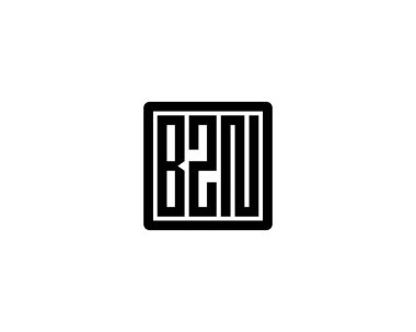 BZN Logo tasarım vektör şablonu. BZN