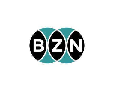 BZN Logo tasarım vektör şablonu. BZN