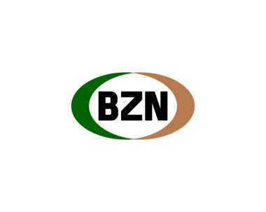 BZN Logo tasarım vektör şablonu. BZN