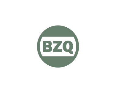 BZQ logo tasarım vektör şablonu. BZQ