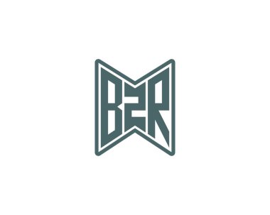 BZR logo tasarım vektör şablonu. BZR