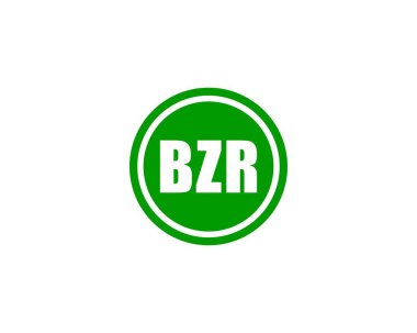 BZR logo tasarım vektör şablonu. BZR