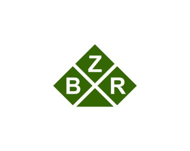 BZR logo tasarım vektör şablonu. BZR