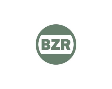 BZR logo tasarım vektör şablonu. BZR