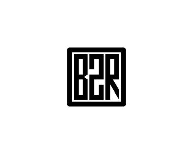 BZR logo tasarım vektör şablonu. BZR