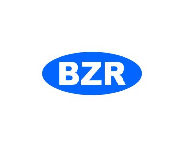 BZR logo tasarım vektör şablonu. BZR
