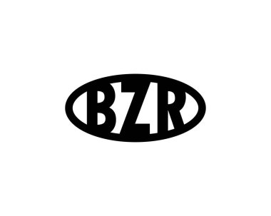 BZR logo tasarım vektör şablonu. BZR