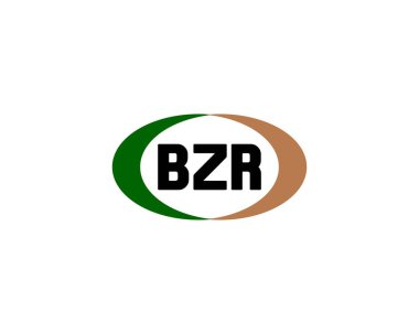 BZR logo tasarım vektör şablonu. BZR