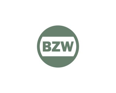 BZW logo tasarım vektör şablonu. BZW