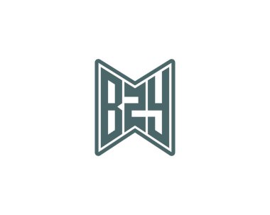 BZY logo tasarım vektör şablonu. BZY