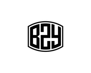 BZY logo tasarım vektör şablonu. BZY