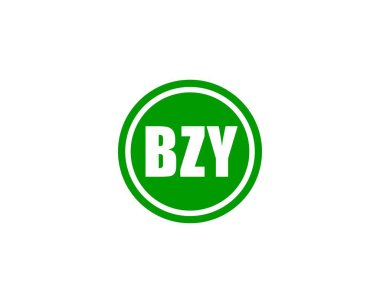 BZY logo tasarım vektör şablonu. BZY