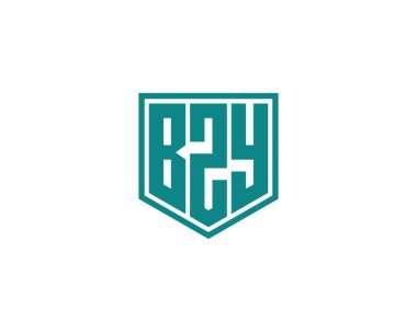 BZY logo tasarım vektör şablonu. BZY