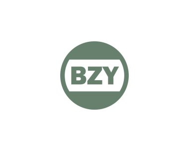 BZY logo tasarım vektör şablonu. BZY