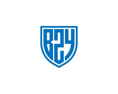 BZY logo tasarım vektör şablonu. BZY