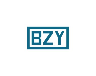 BZY logo tasarım vektör şablonu. BZY
