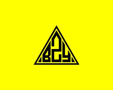 BZY logo tasarım vektör şablonu. BZY