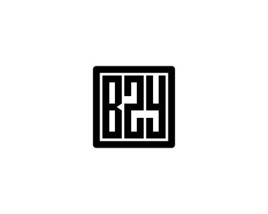 BZY logo tasarım vektör şablonu. BZY