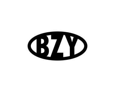 BZY logo tasarım vektör şablonu. BZY