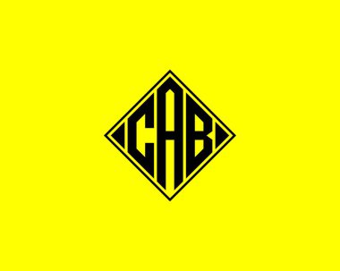 CAB Logo tasarım vektör şablonu. CAB