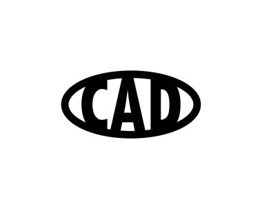 CAD logo tasarım vektör şablonu. CAD