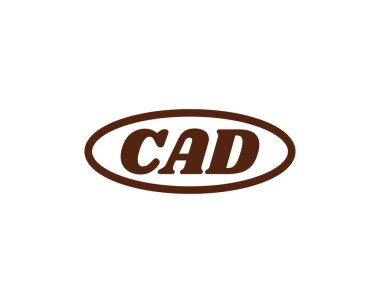 CAD logo tasarım vektör şablonu. CAD