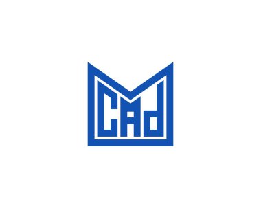 CAD logo tasarım vektör şablonu. CAD