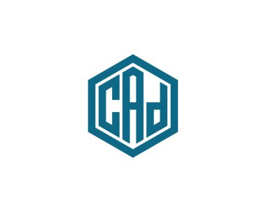 CAD logo tasarım vektör şablonu. CAD