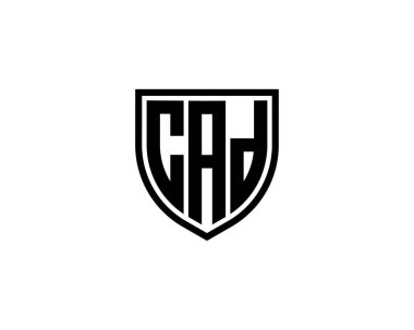 CAD logo tasarım vektör şablonu. CAD