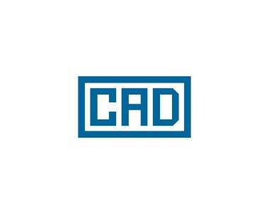 CAD logo tasarım vektör şablonu. CAD