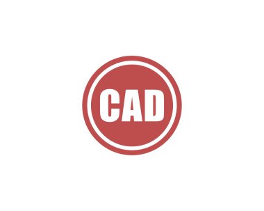 CAD logo tasarım vektör şablonu. CAD