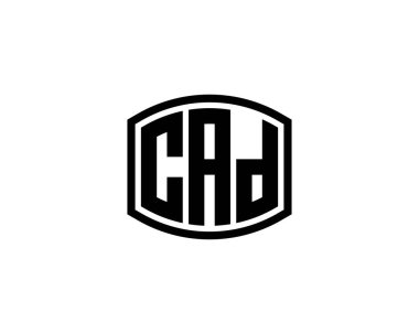 CAD logo tasarım vektör şablonu. CAD