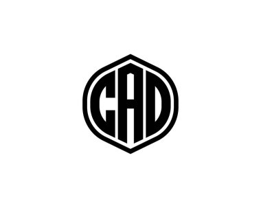 CAD logo tasarım vektör şablonu. CAD