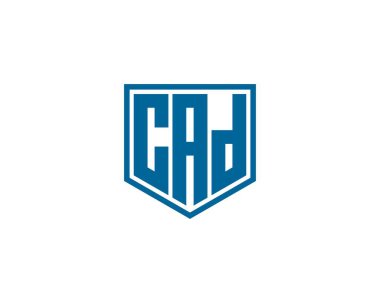 CAD logo tasarım vektör şablonu. CAD