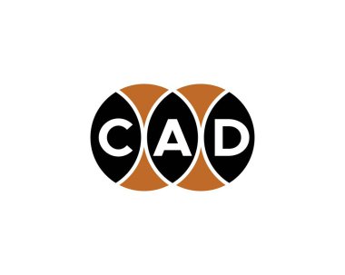 CAD logo tasarım vektör şablonu. CAD
